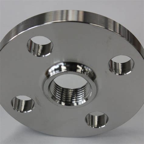 ASTM B381 Grade 2 PC Titanium Threaded Flange For Pipe Fitting Per ASME