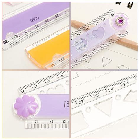 colorful folding ruler cute geometry cm foldable vicedeal