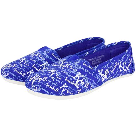Women's Kansas City Royals Royal Script Canvas Shoes