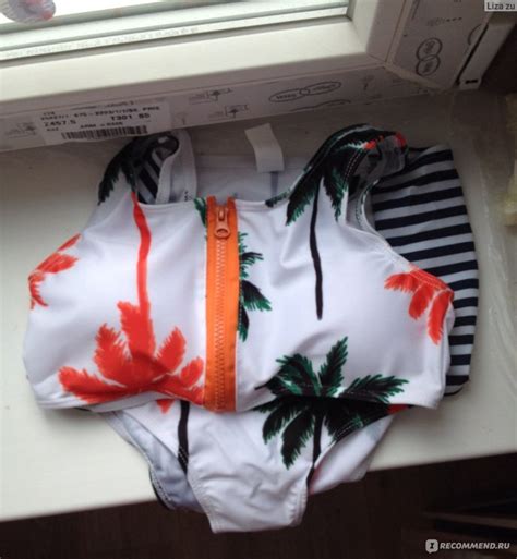 Купальник AliExpress New Print Floral Palm Tree Bikini Set High Neck