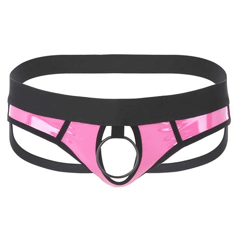 Sexy Men Lingerie Faux Leather Jockstrap Thong G String Briefs Bikini Underwear Ebay