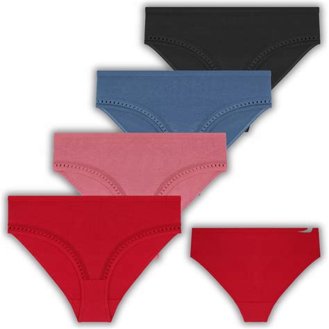 4x Majtki Damskie Bikini Bawełniane Figi Gładkie Kolorowe Moraj L