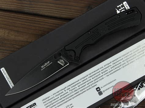 Складной нож НОКС Майор AUS8 (Black) c клинком из стали AUS-8, рукоять ...