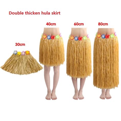 Cheap Plastic Fibers Girls Woman Hawaiian Hula Skirt Hula Grass Costume Garland Flower Skirts