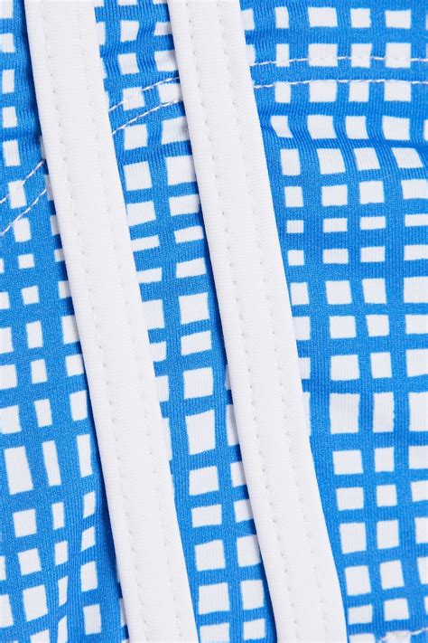 SOLID STRIPED Printed Bikini Top THE OUTNET