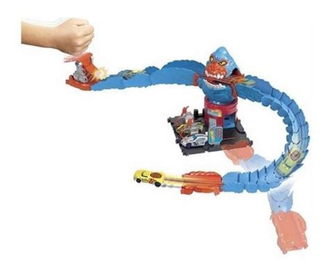 Pista Hot Wheels City Nemesis Ataque Do Gorila Hdr Mattel Cor Azul Turquesa Pirlimpimpim