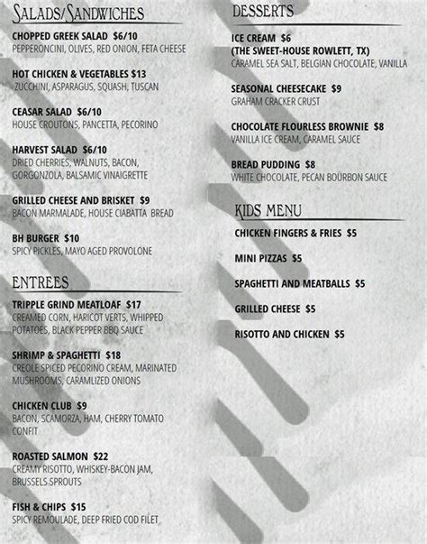 Menu at Bankhead Brewing - Rowlett restaurant, Rowlett