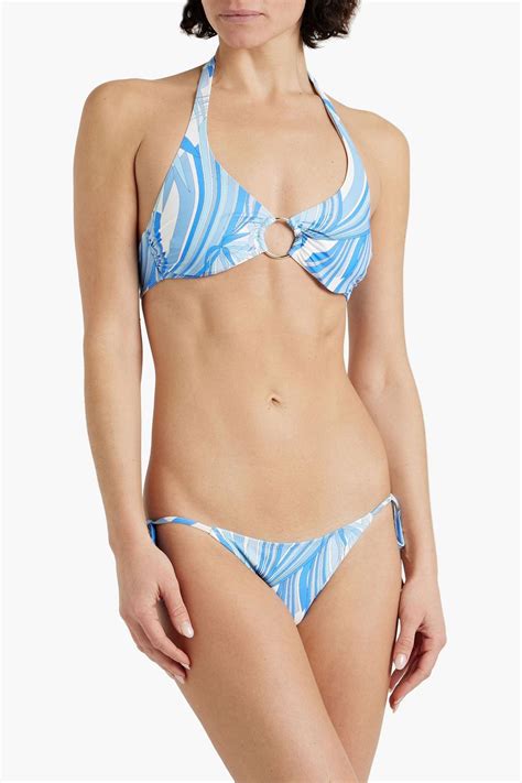 MELISSA ODABASH Miami tief sitzendes Bikini Höschen mit Print THE OUTNET