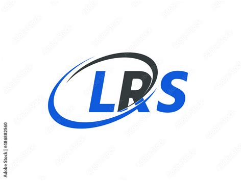 lrs letter creative modern elegant swoosh logo design stock vector
