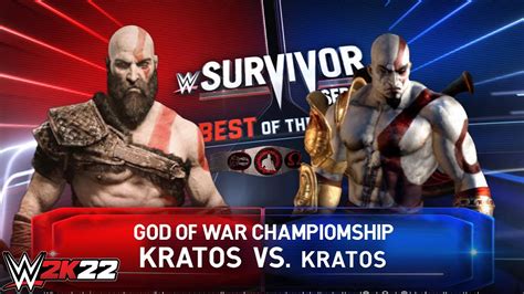 Young Kratos Vs Old Kratos God Of War Championship Wwe 2k22 Ps5 4k