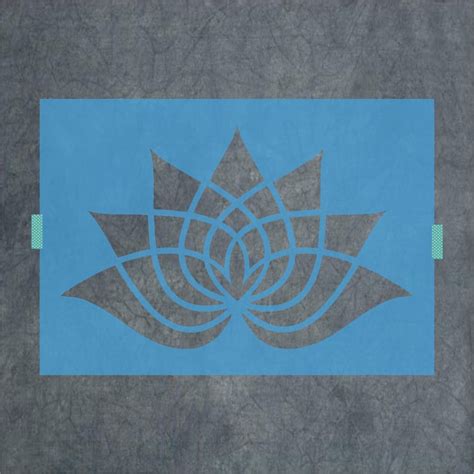 Lotus Flower Stencil Mandala Lotus Flower Stencil Wall - Etsy