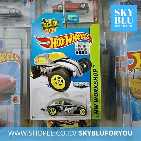 Jual Hot Wheels CUSTOM VOLKSWAGEN BEETLE MOONEYES ZAMAC HW WORKSHOP SERIES Shopee Indonesia