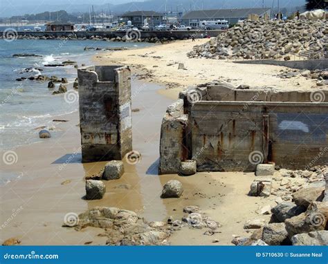 Old Defunct Fish Cannery In Monterey Stock Photo Image Of Water