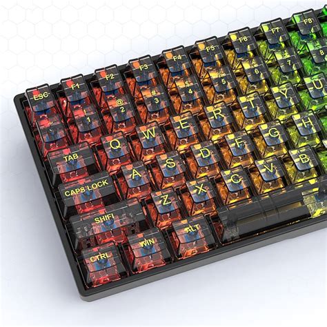 Review Bàn phím cơ trong suốt K Hot Swap Led mix color cho máy tính Laptop hàng nhập khẩu