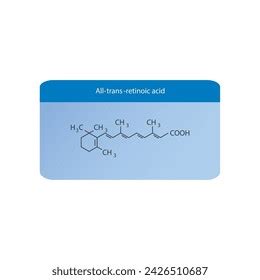 All Trans Retinoic Acid Skeletal Structure Diagram Compound Stock