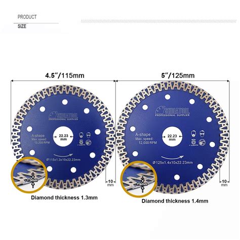 Diameter Inch Inch Hot Pressed Sintered A Shaped Blue Mesh Turbo