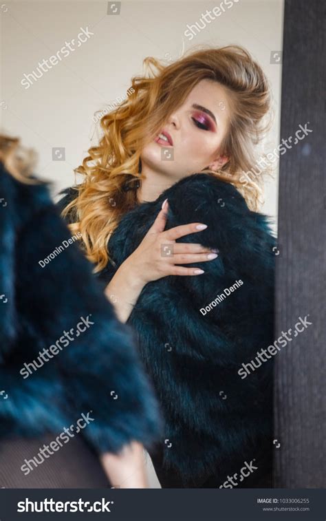 Lovely Girl Sexy Blonde Lingerie Street Stock Photo 1033006255 Shutterstock