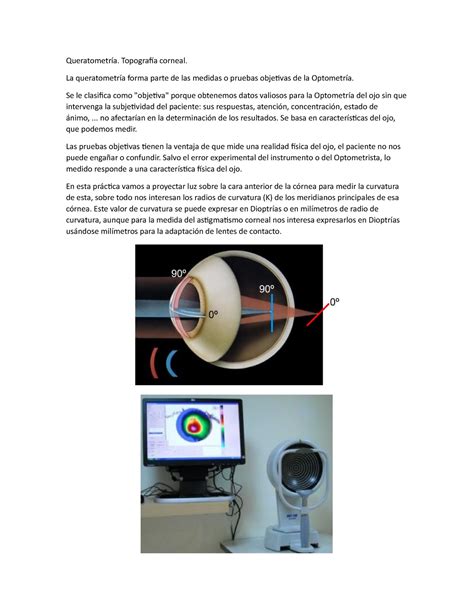 Queratometr A Proporcionado Por Parte De La Ula Queratometr A