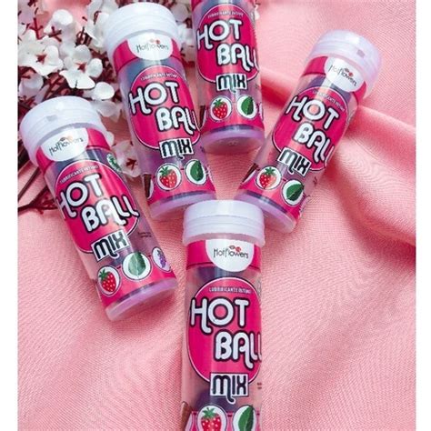 Hot Ball Mix Beija Muito 4 Unidades prazer intenso sabor irresistível estímulo explosivo toque
