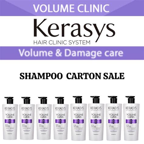 Kerasys Volume Clinic Protein Shampoo Carton Sale - 8 Bottle of 750ml ...