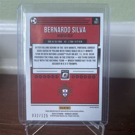 2018 19 Panini Donruss Optic Purple Velocity 161 Bernardo Silva 125