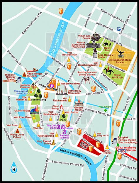 Complete Tourist Attractions Map of Bangkok Thailand | About BTS ...