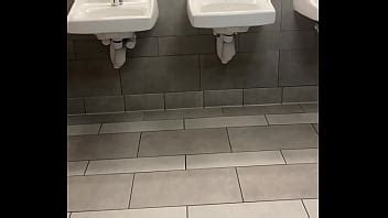 Jerking Off Completely Nude In A Public Bathroom And Cumming On The