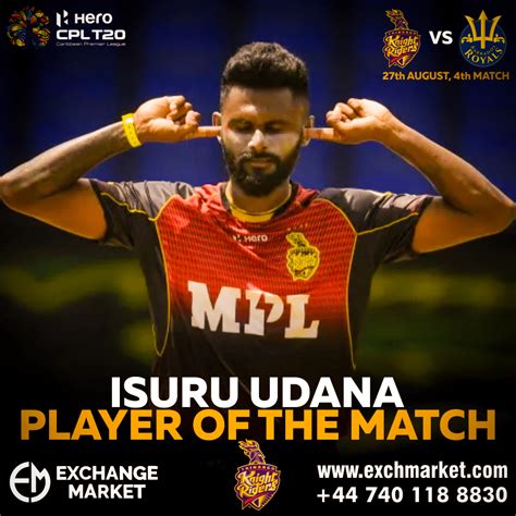 Isuru Udana was adjudged the player of the match for his lethal bowling