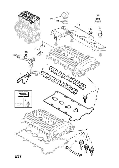 Cylinder Head Cover And Gasket Opel Vectra C