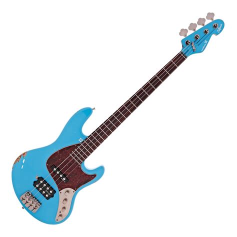 Sandberg California TM 4 String Hardcore Aged Marley Blue At Gear4music