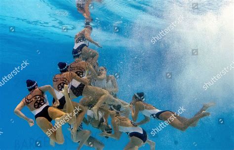 Team France Competes Synchronized Swimming Free Editorial Stock Photo