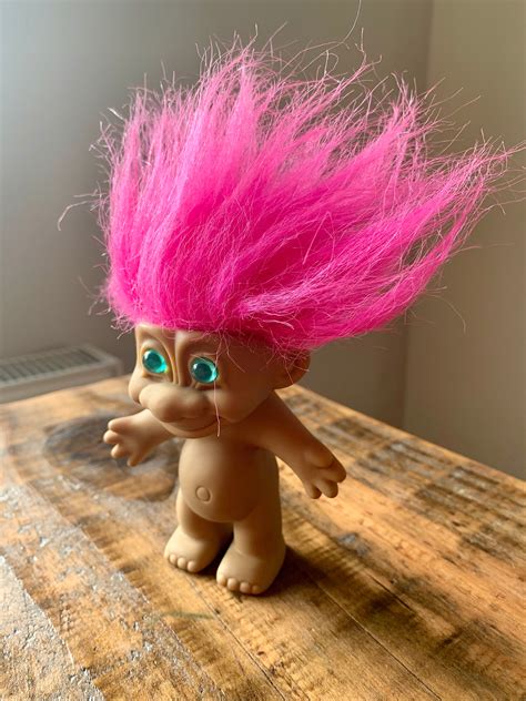 Vintage S S Cute Pink Hair Troll Doll Figure Etsy