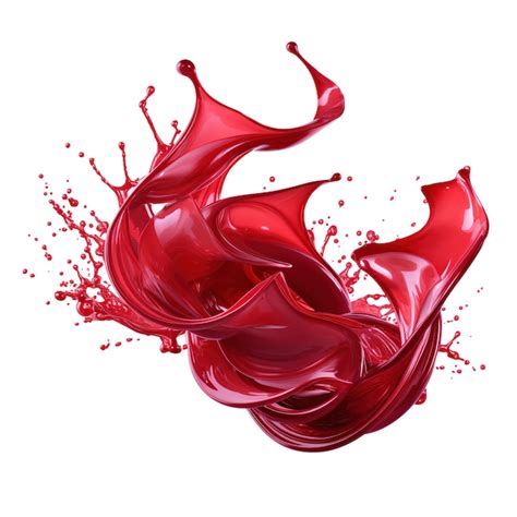 Premium Psd Splashes Of Red Paint