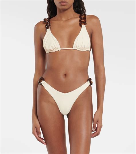 Tortoise Chain Bikini Bottoms In White Same Mytheresa
