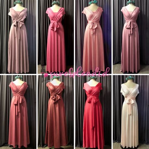 Premium HI Quality Infinity Maxi Dress Rose Gold Old Rose Nude Blush