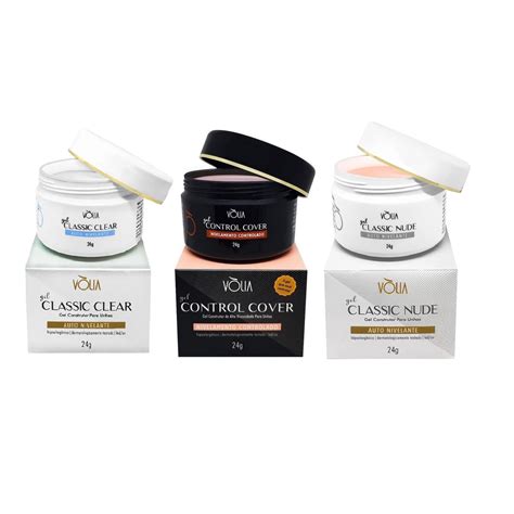 Kit Géis Volia Classic Clear Control Cover Classic Nude Shopee Brasil