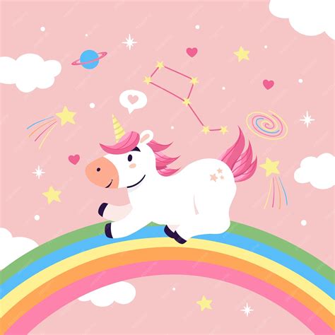 Premium Vector | Hand drawn cute unicorn illustration