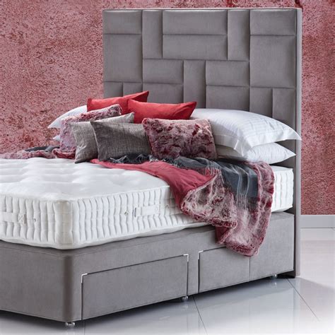 Hypnos Alexandra Square Panel Upholstered Headboard Juliettes Interiors