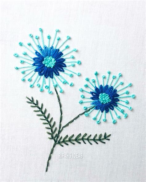 Easy Flower Embroidery with Different Stitches | DIY Fabric Crafts