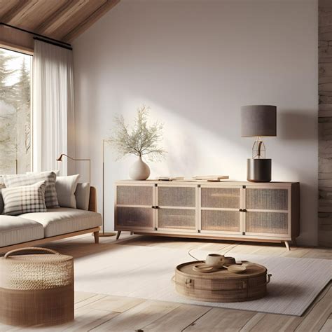 Premium Photo Cozy Farmhouse Living Room Interior 3d Render