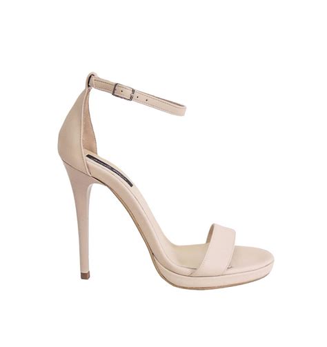 Sandale Piele Nude Piele Argintie Toc Inalt
