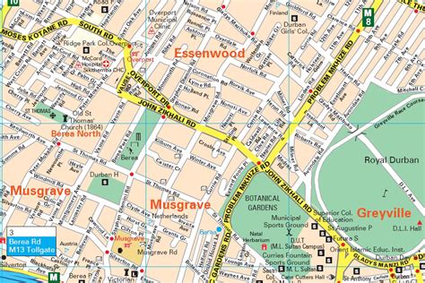 durban large wall map mapstudio