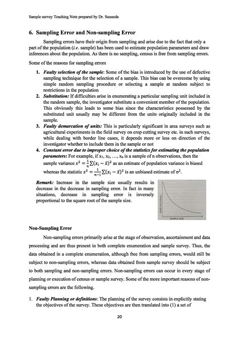 3 Sampling And Non Sampling Error Statistics Studocu