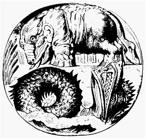 Behemoth & Leviathan Nthe Biblical Monsters Behemoth And Leviathan (Job ...
