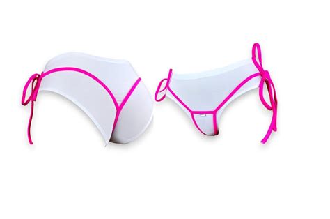 1009 3 Sexy Y Back Crotchless Thong Spandex Micro String Bikini Panties With Open Crotch