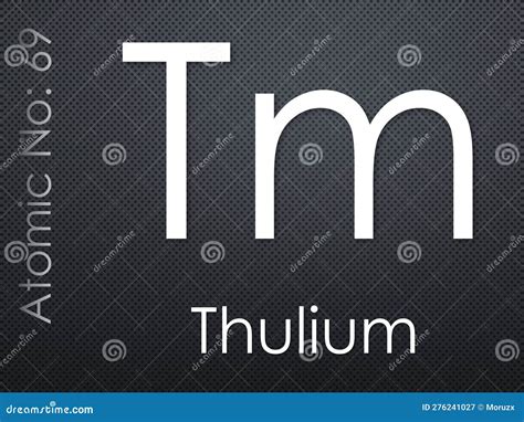 Thulium Symbol. Chemical Element Of The Periodic Table. Vector Stock ...