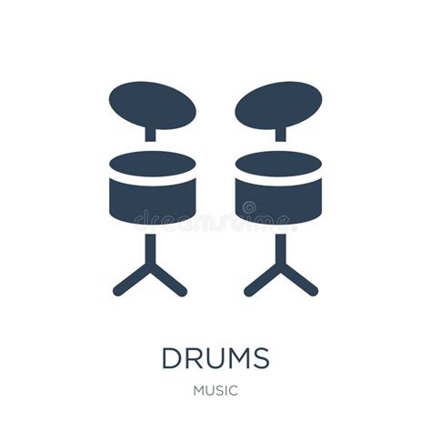 Drums Icon In Trendy Design Style Drums Icon Isolated On White