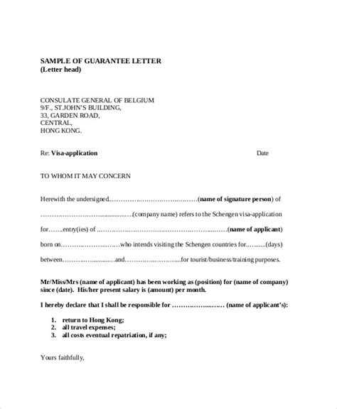 How Do I Write A Guarantee Letter For Visa Application Printable Online