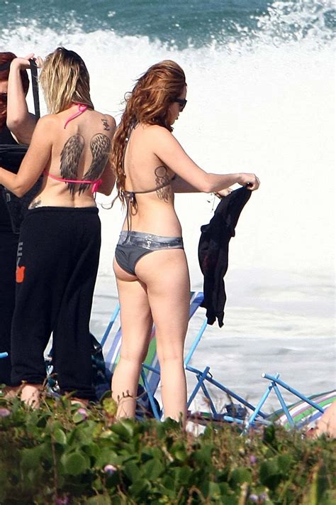 Miley Cyrus Enjoying On Beach And Showing Her Sexy Ass In Bikini Porn Pictures XXX Photos Sex