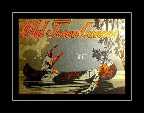 Printable Digital Print. Vintage Old Town Canoe, Catalog Cover Art ...